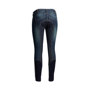 Blue Ariat Womens Halo Denim Full Seat Breeches Marine