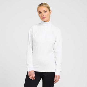 White Ariat Womens Auburn Long Sleeved Show Shirt White