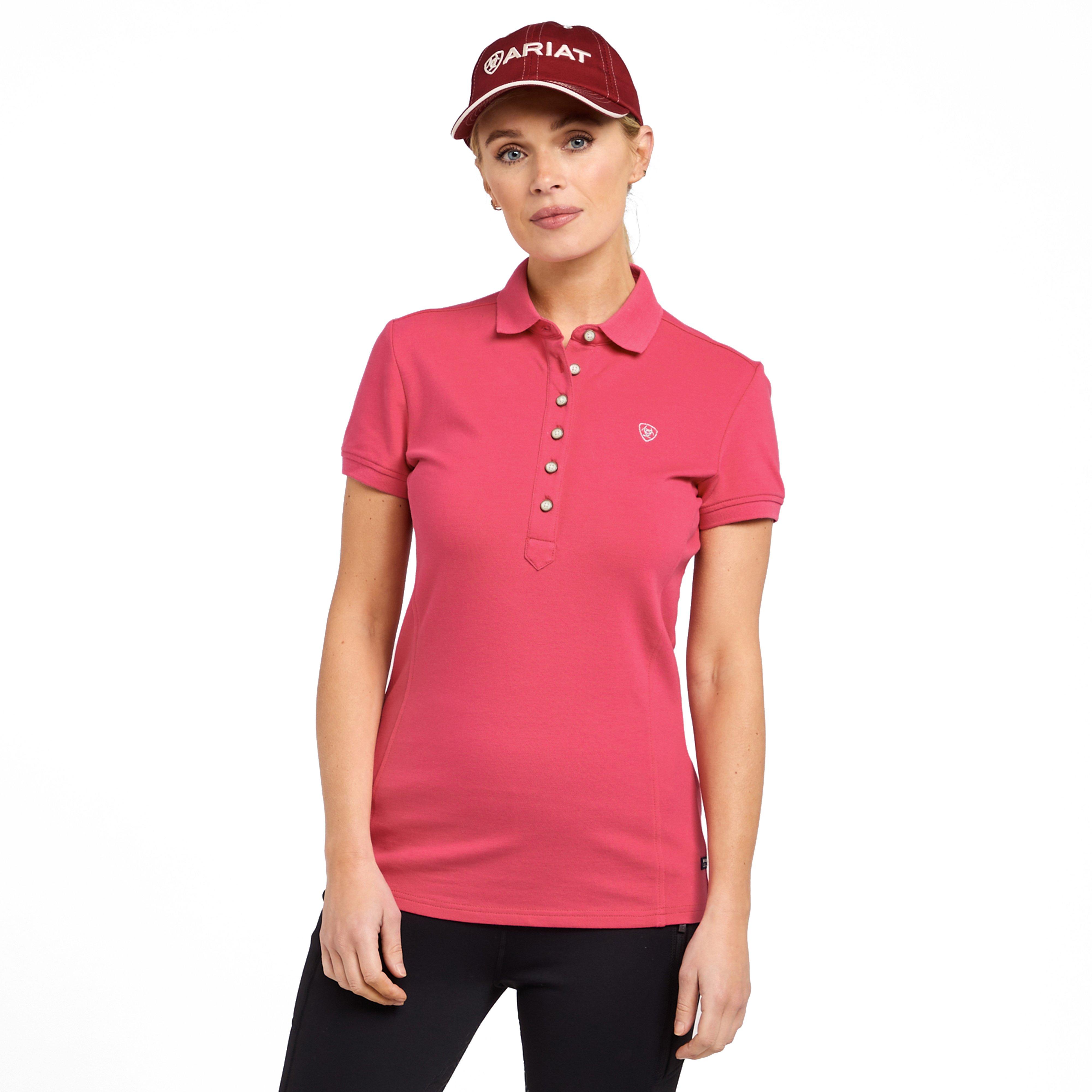 Womens Prix 2.0 Short Sleeved Polo Shirt Party Punch