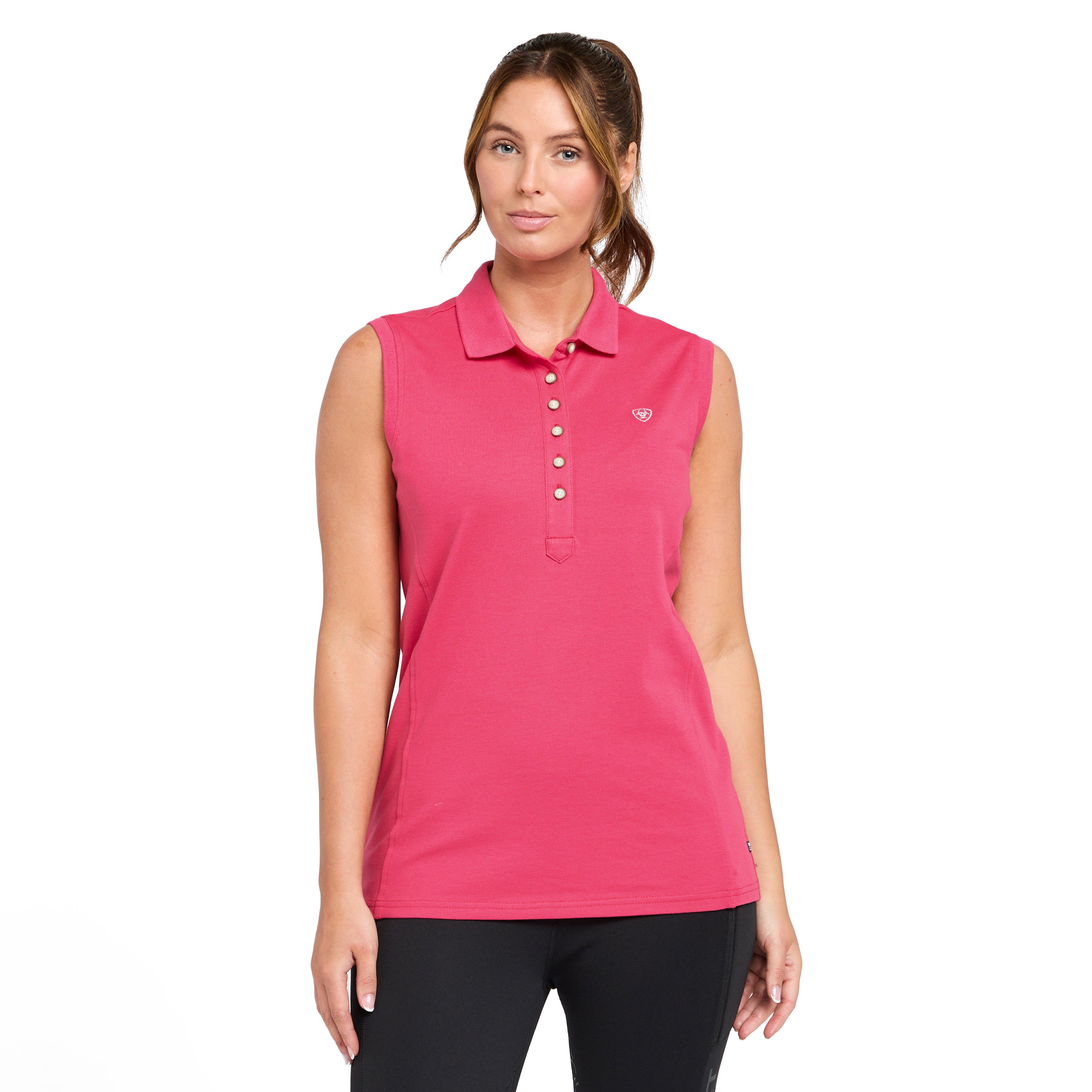 Womens Prix 2.0 Sleeveless Polo Shirt Party Punch