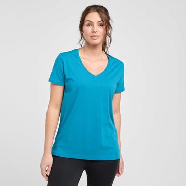 Blue Ariat Ladies Element Short Sleeved T-Shirt Saxony Blue