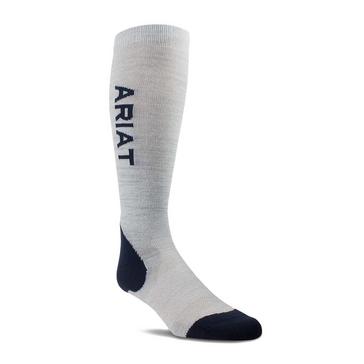 Grey Ariat Tek Performance Socks Heather Grey/Navy