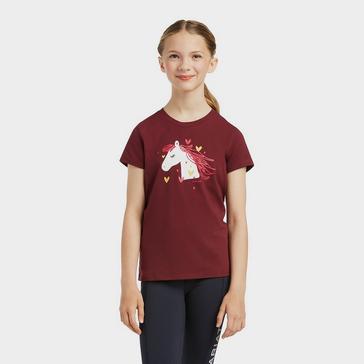 Red Ariat Childs My Love Short Sleeved Top Zinfandel