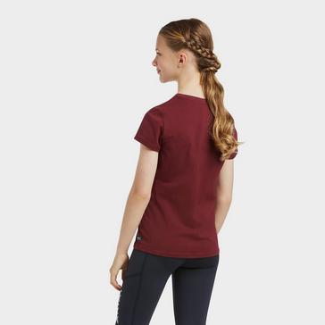 Red Ariat Childs My Love Short Sleeved Top Zinfandel