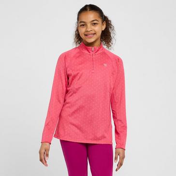 Pink Ariat Childs Sunstopper 2.0 Baselayer Party Punch Dot