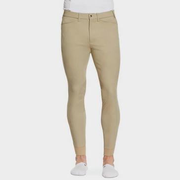 Beige Ariat Men’s Tri Factor Grip Knee Patch Breech Tan