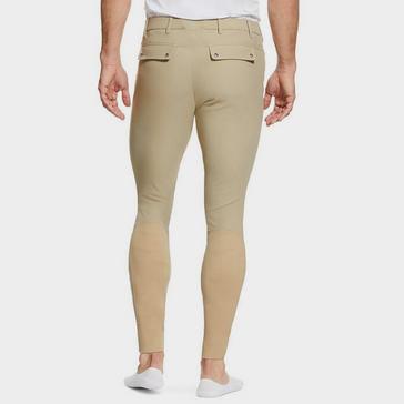 Beige Ariat Men’s Tri Factor Grip Knee Patch Breech Tan