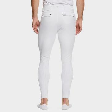 White Ariat Mens Tri Factor Grip Knee Patch Breech White