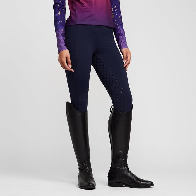 Blue Aubrion Ladies Albany Full Seat Riding Tights Navy image 1