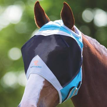 Green Shires Fine Mesh Fly Mask with Ear Holes Teal