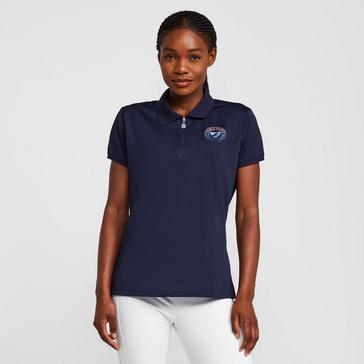 Blue Aubrion Womens Parson Tech Polo Shirt Dark Navy