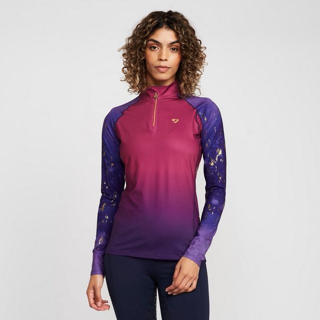 Blue Aubrion Womens Hyde Park Cross Country Shirt Amethyst image 1