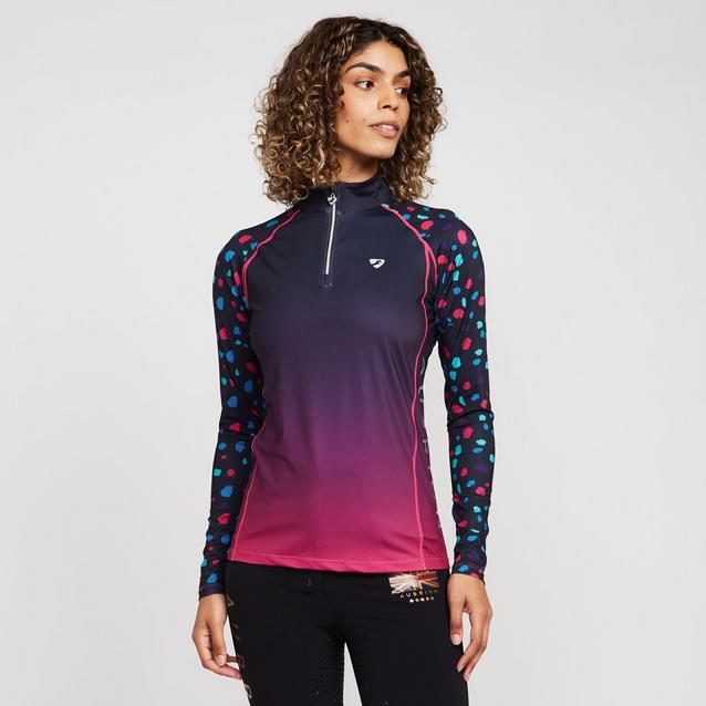 Pink Aubrion Ladies Hyde Park Cross Country Shirt Pink Spot image 1