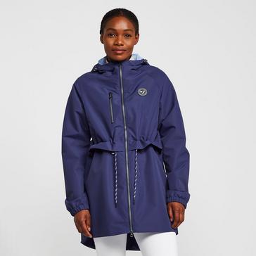 Blue Aubrion Womens Hackney Rain Jacket Dark Navy