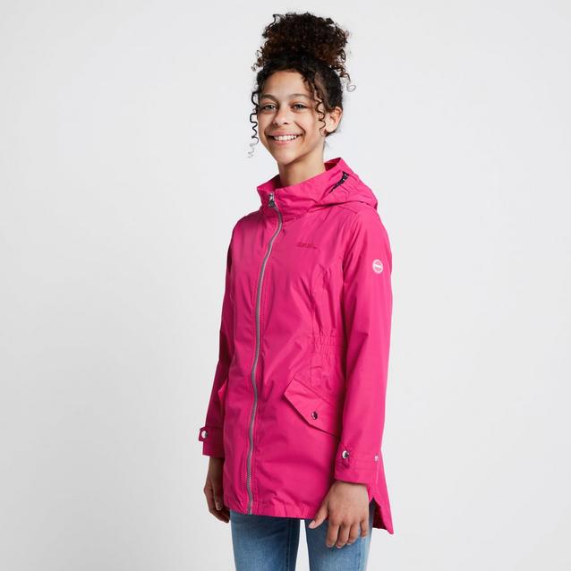  Regatta Kids Talei Waterproof Jacket Pink Fusion image 1