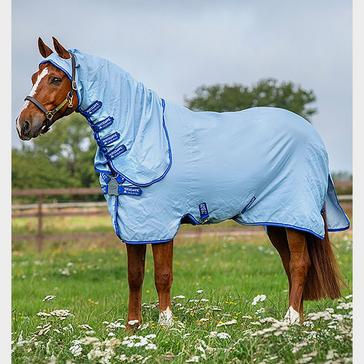 Blue Horseware Amigo Ripstop Hoody Azure Blue/Strong Blue/Silver