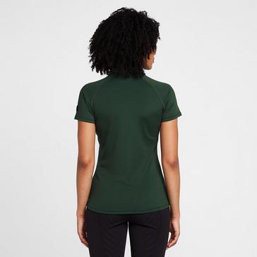 Green Horze Womens Tiana Pique Short Sleeve Polo Shirt Mountain View Green