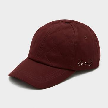 Red Horze Womens Quilted Cap Burgundy Red Mahogany