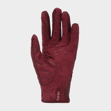 Red Horze Womens Arielle Summer Gloves Burgundy Red Mahogany 