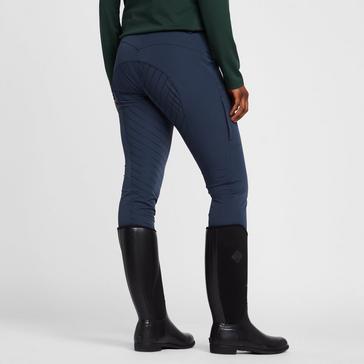 Blue Horze Womens Anna Silicone Full Seat Breeches Obscure Night Blue