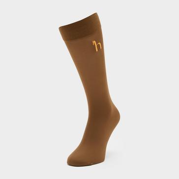 Brown Horze Womens Emblem Riding Socks Bison Dark Brown