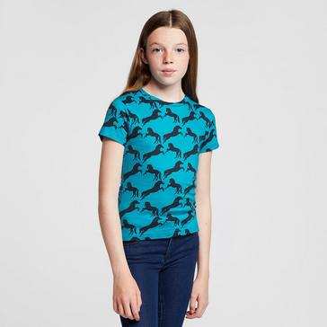Blue Horze Childs Organic Micky Printed Cotton T-Shirt Hawaiian Blue