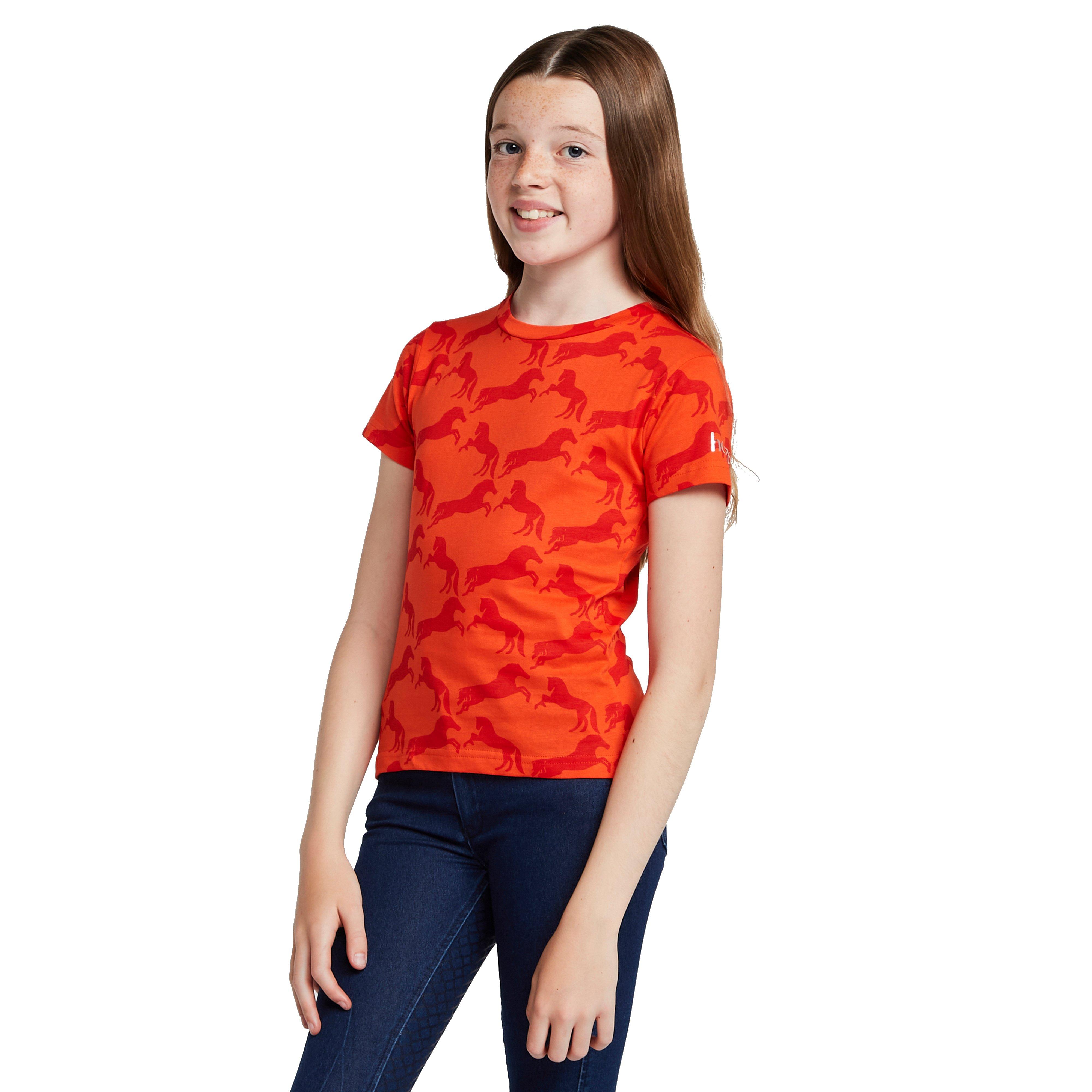 Childs Organic Micky Printed Cotton T-Shirt Mandarine Orange