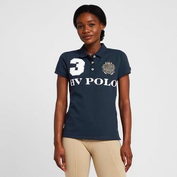 Blue HV Polo Womens Favouritas EQ Polo Shirt Navy