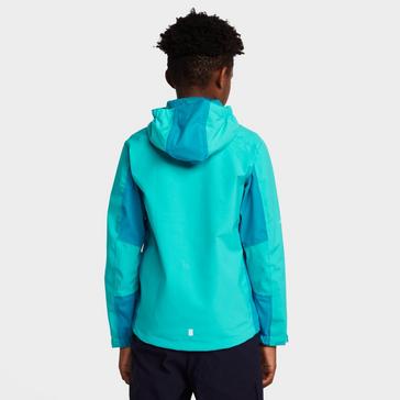 Green Regatta Childs Highton III Waterproof Jacket Turquoise/Enamel