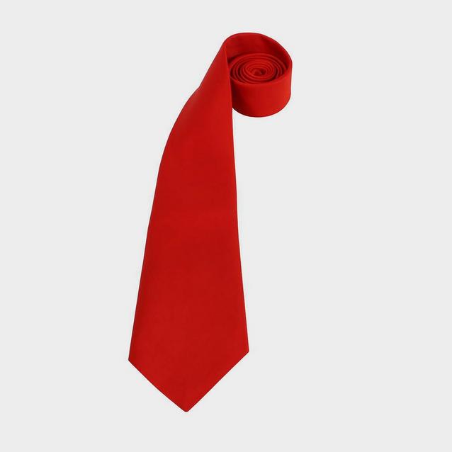 Red ShowQuest Adults Plain Show Tie Red image 1
