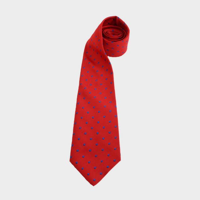 Red ShowQuest Adults Medium Spot Show Tie Red/Royal Blue image 1