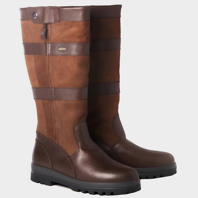 Brown Dubarry Ladies Wexford Zip Country Boots Walnut image 1