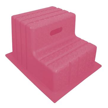 Pink Classic Showjumps Standard 2 Step Mounting Block Pink