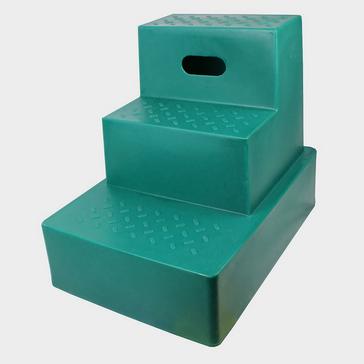 Green Classic Showjumps Standard 3 Step Mounting Block Forest Green
