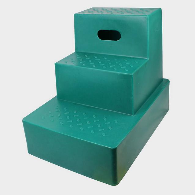 Green Classic Showjumps Standard 3 Step Mounting Block Forest Green image 1