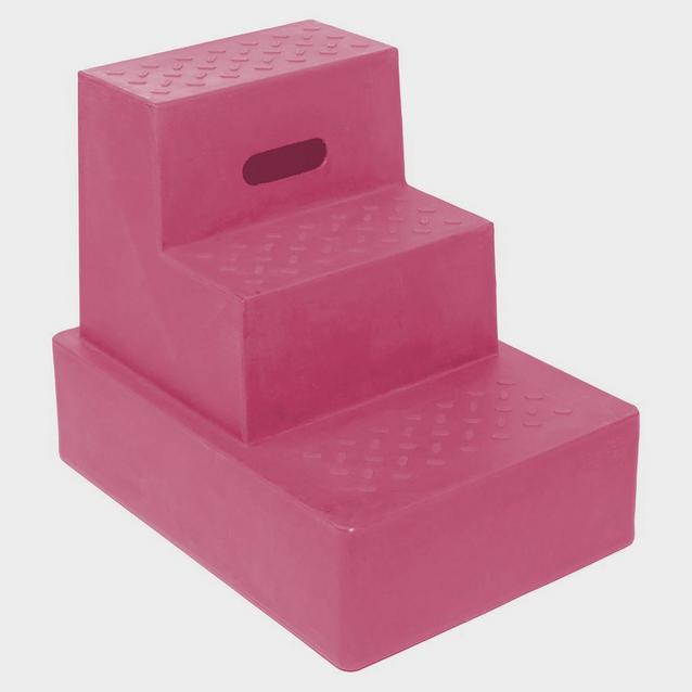 Pink Classic Showjumps Standard 3 Step Mounting Block Pink image 1