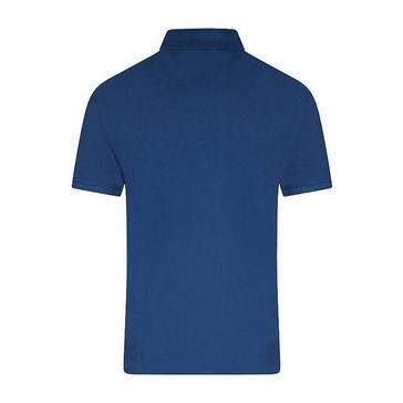 Blue Barbour Mens Sports Polo Shirt Deep Blue