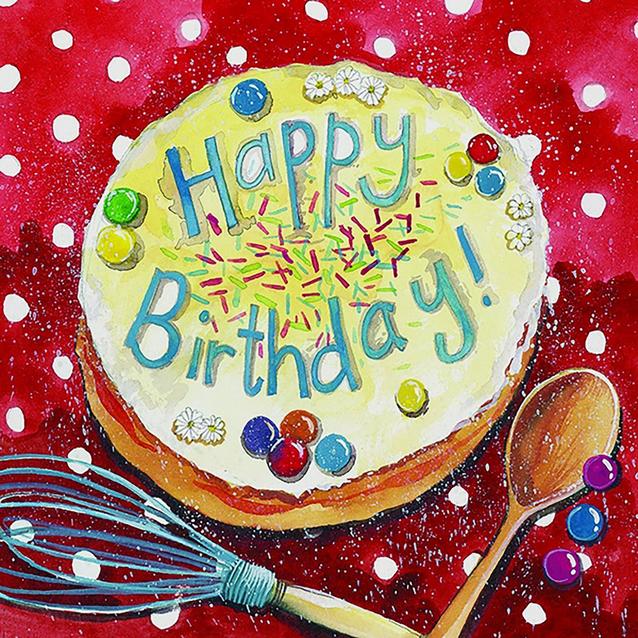  Alex Clark Square Birthday Card Bake A Cake image 1