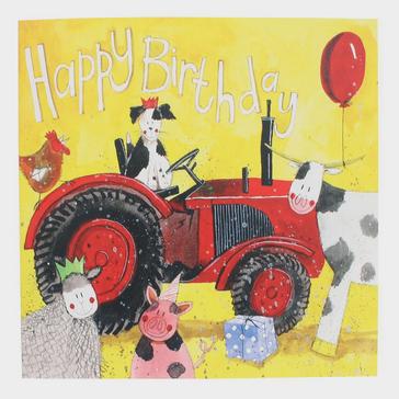  Alex Clark Square Birthday Card Tractor Party