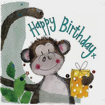  Alex Clark Sparkle Card Monkey & Gift