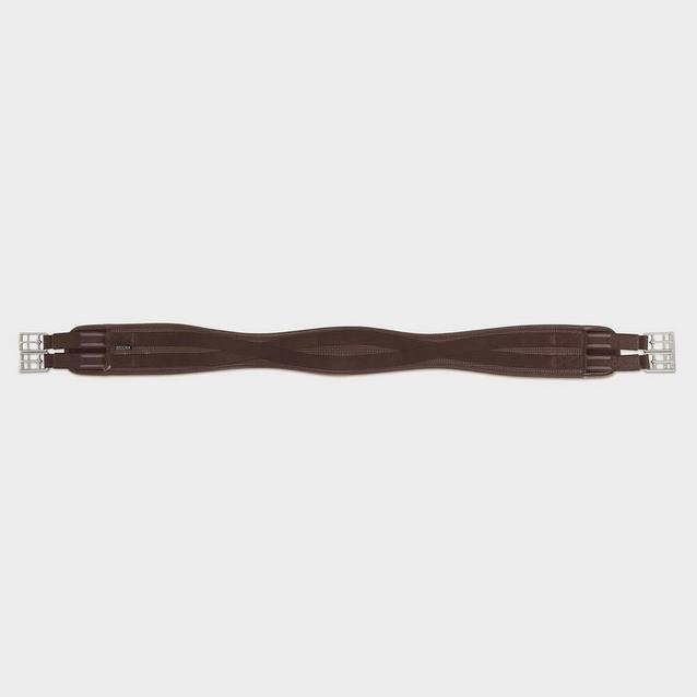Brown Shires Anti-Chafe Contour Girth with Elastic Brown image 1