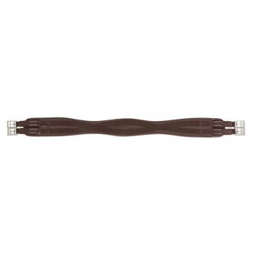 Brown Shires Anti-Chafe Contour Girth with Elastic Brown