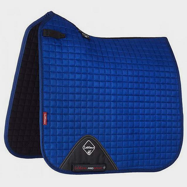 Blue LeMieux ProSport Suede Dressage Square Saddle Pad Benetton Blue image 1