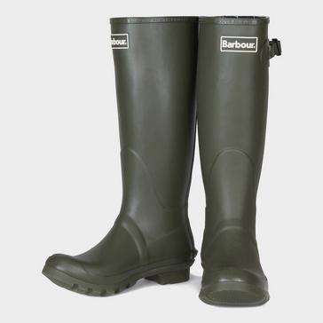 Green Barbour Womens Bede Wellington Boots Olive