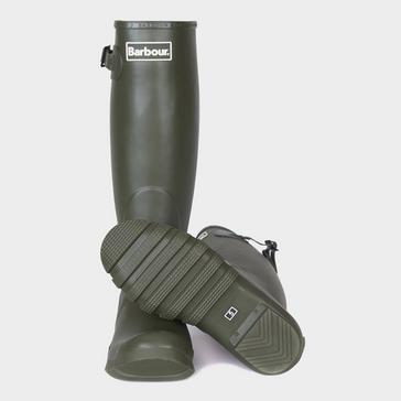 Green Barbour Womens Bede Wellington Boots Olive