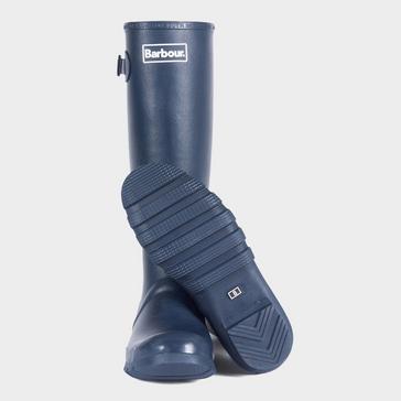 Blue Barbour Mens Bede Wellington Boots Navy