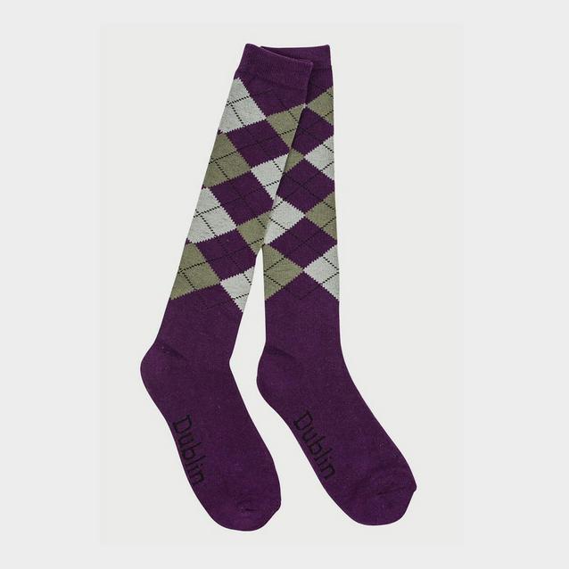 Purple Dublin Argyle Socks Purple/Ash image 1