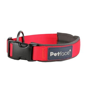 Red Petface Outdoor Paws Neoprene Trek Dog Collar Red