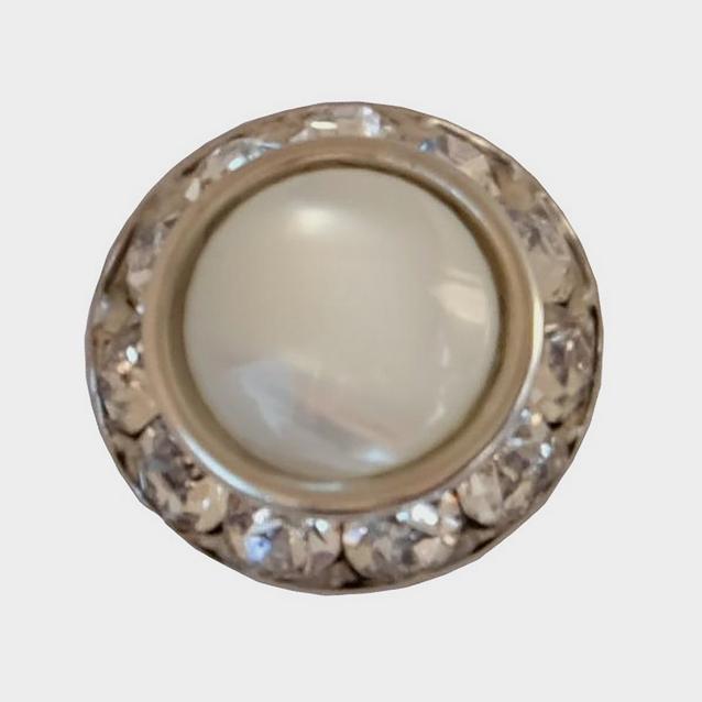Beige/Cream ShowQuest Magnetic Swarovski Stock Pin/Number Holder Mother Of Pearl image 1