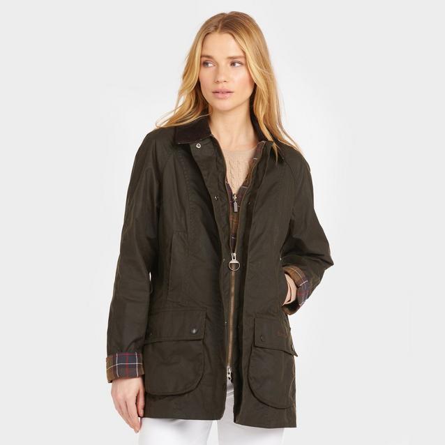 Barbour wax store jacket womens Green